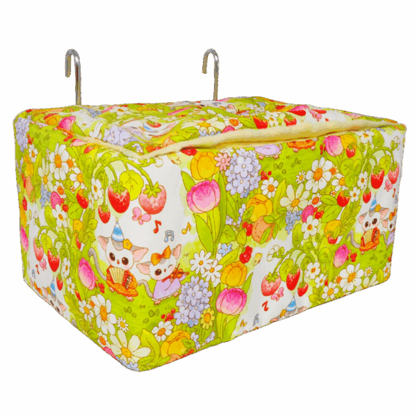 不鏽鋼方形掛籃  四季用透氣豆豆絨掛籃套